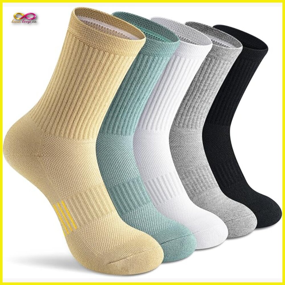 Athletic Crew Socks Compression Arch Support Runn… - image 1